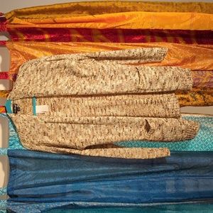 Cream and brown knit cardigan by Love Always in Large